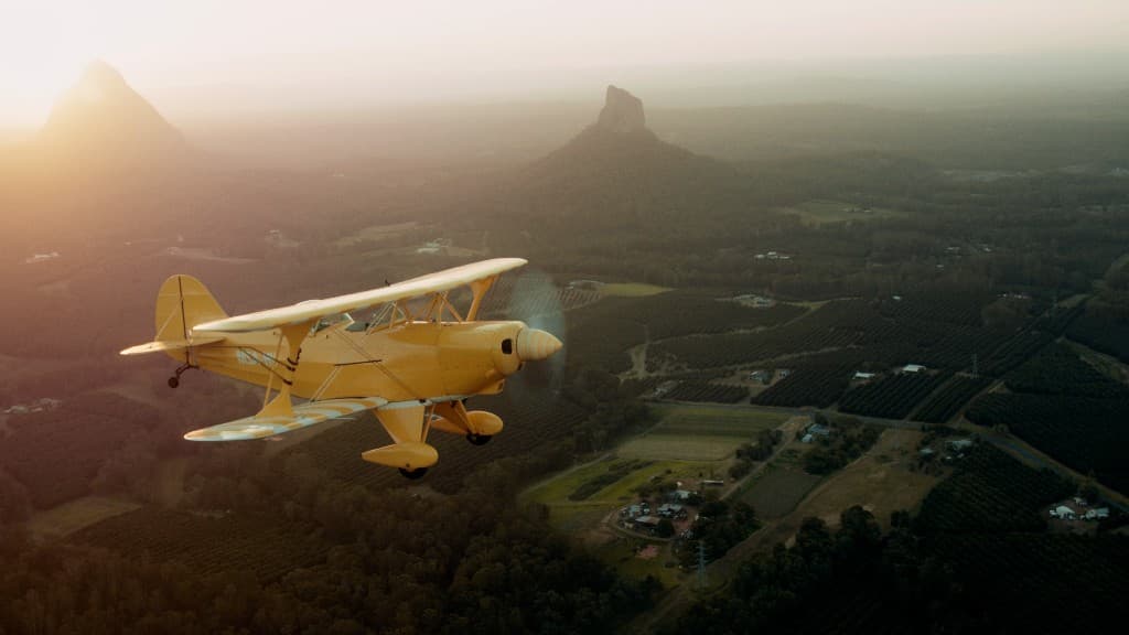 An aircraft in flight after being designed in the Autodesk commercial